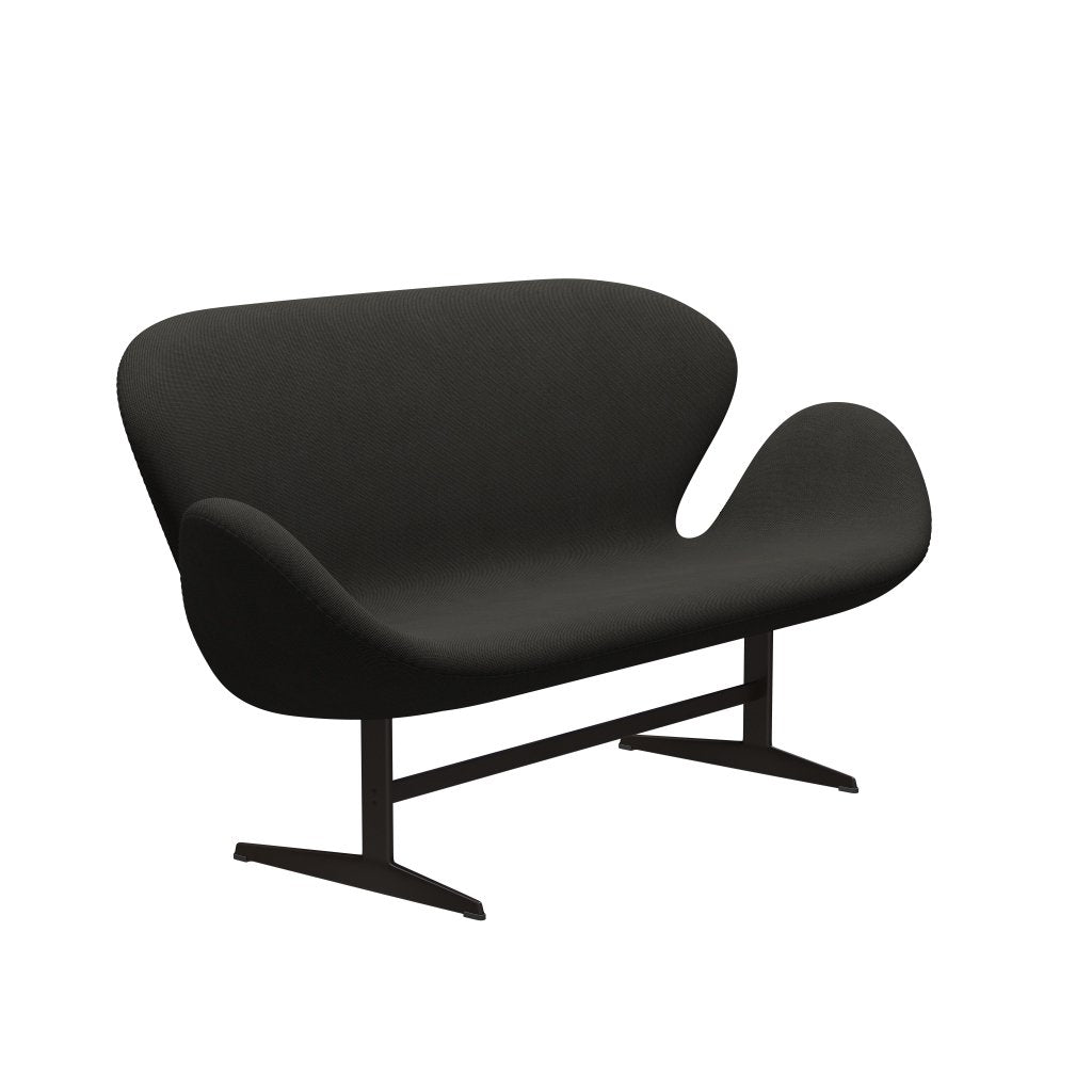 [product_category]-Fritz Hansen Swan Sofa 2 Seater, Brown Bronze/Steelcut Trio Dark Brown-Fritz Hansen-3321-STR383-BBBASE-FRI-2
