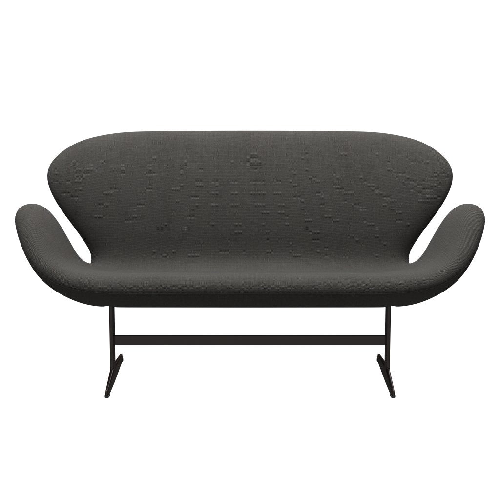 [product_category]-Fritz Hansen Swan Sofa 2 Seater, Brown Bronze/Steelcut Trio Dark Grey-Fritz Hansen-3321-STR176-BBBASE-FRI-1