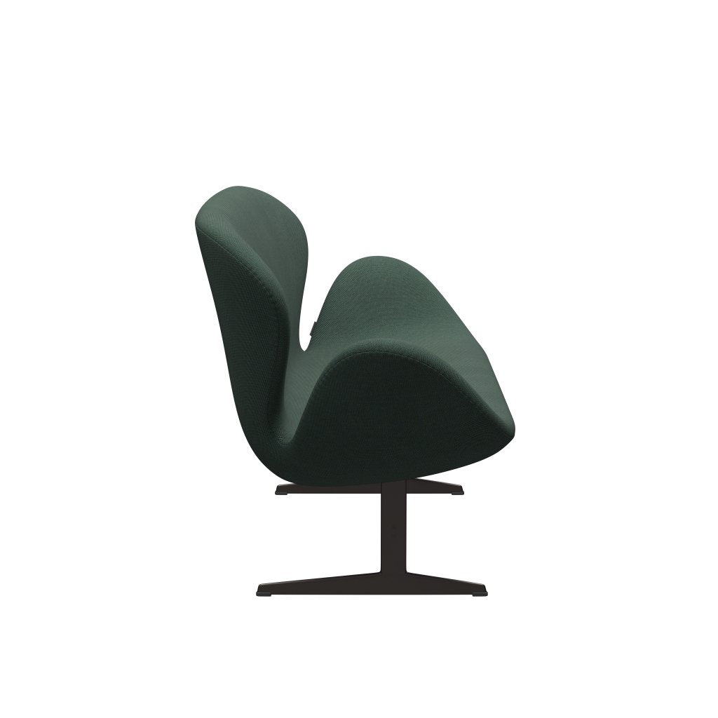 [product_category]-Fritz Hansen Swan Sofa 2 Seater, Brown Bronze/Steelcut Trio Dusty Green-Fritz Hansen-3321-STR966-BBBASE-FRI-3
