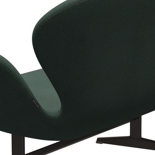 [product_category]-Fritz Hansen Swan Sofa 2 Seater, Brown Bronze/Steelcut Trio Dusty Green-Fritz Hansen-3321-STR966-BBBASE-FRI-5