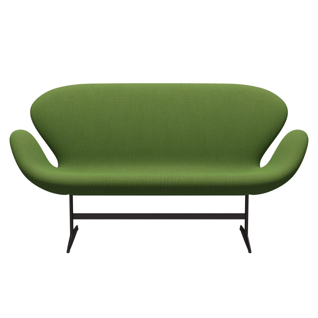 [product_category]-Fritz Hansen Swan Sofa 2 Seater, Brown Bronze/Steelcut Trio Grass Green-Fritz Hansen-3321-STR953-BBBASE-FRI-1