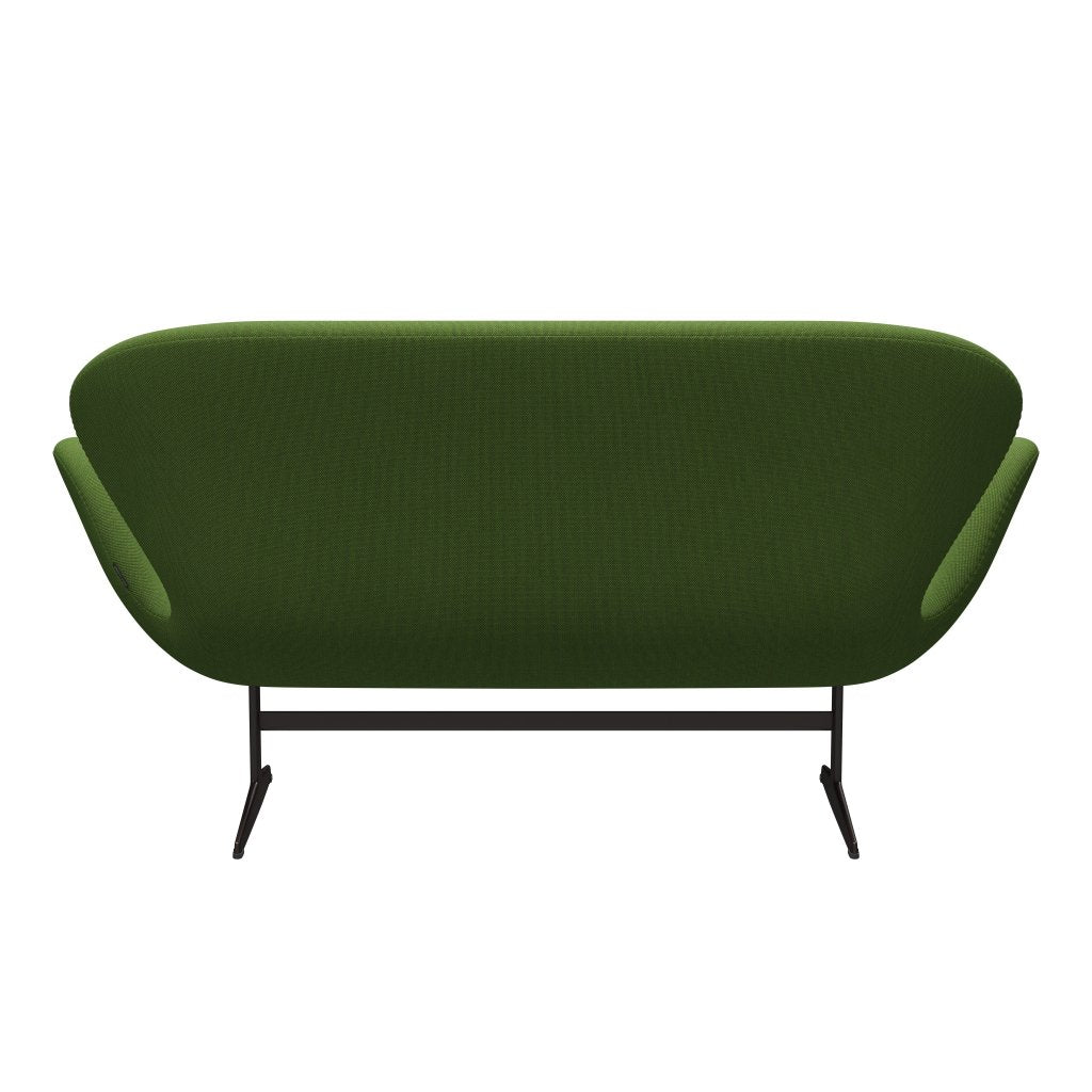 [product_category]-Fritz Hansen Swan Sofa 2 Seater, Brown Bronze/Steelcut Trio Grass Green-Fritz Hansen-3321-STR953-BBBASE-FRI-4