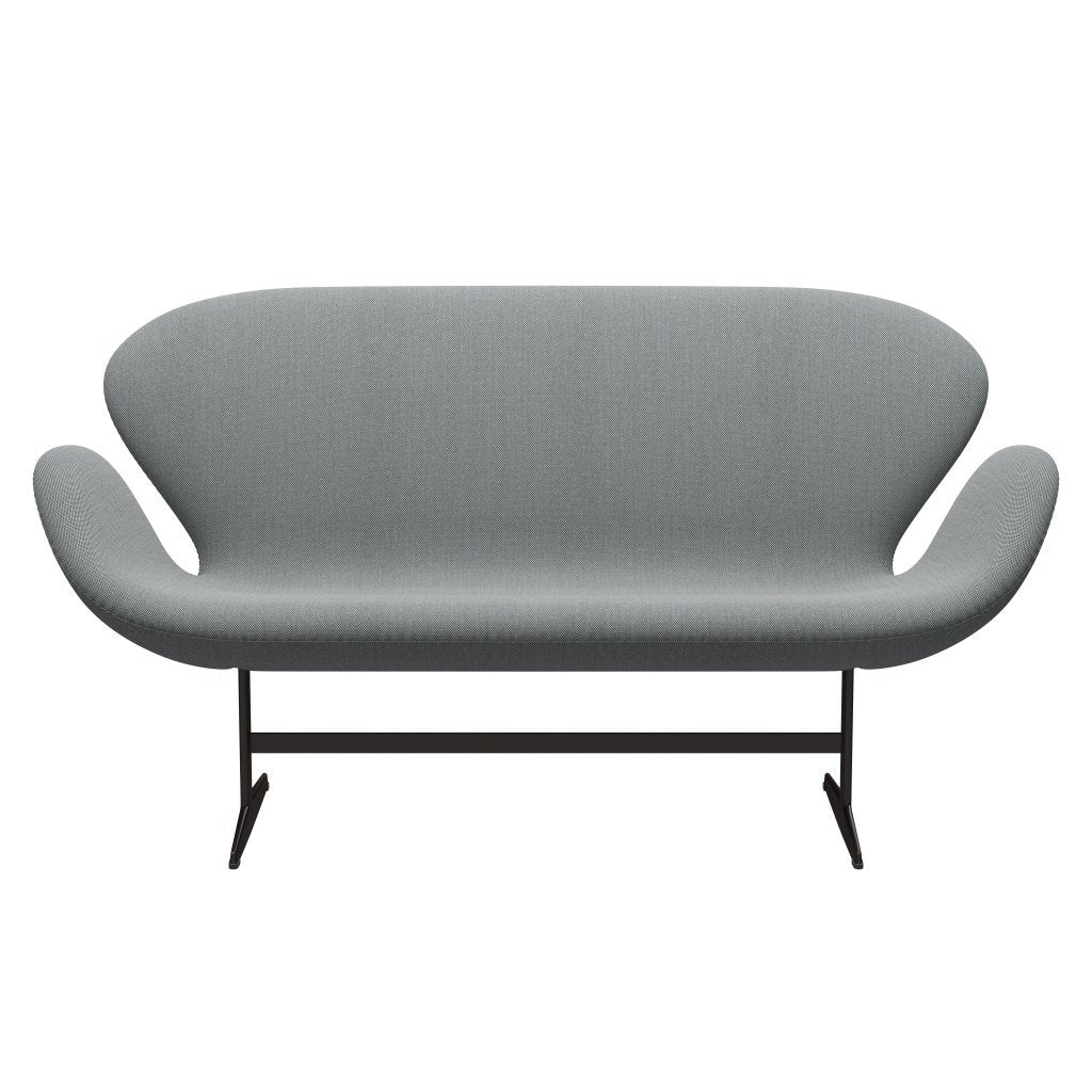 [product_category]-Fritz Hansen Swan Sofa 2 Seater, Brown Bronze/Steelcut Trio Grey-Fritz Hansen-3321-STR133-BBBASE-FRI-1
