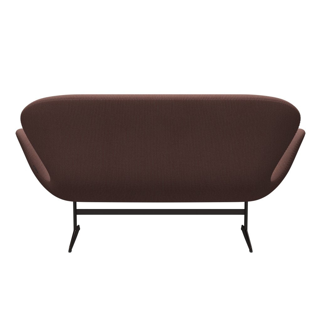 [product_category]-Fritz Hansen Swan Sofa 2 Seater, Brown Bronze/Steelcut Trio Light Brown & Red/Green-Fritz Hansen-3321-STR645-BBBASE-FRI-4