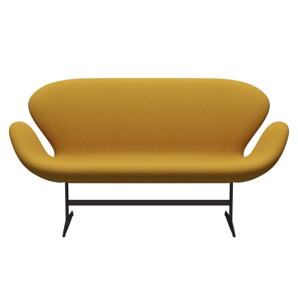 [product_category]-Fritz Hansen Swan Sofa 2 Seater, Brown Bronze/Steelcut Trio Mustard-Fritz Hansen-3321-STR453-BBBASE-FRI-1