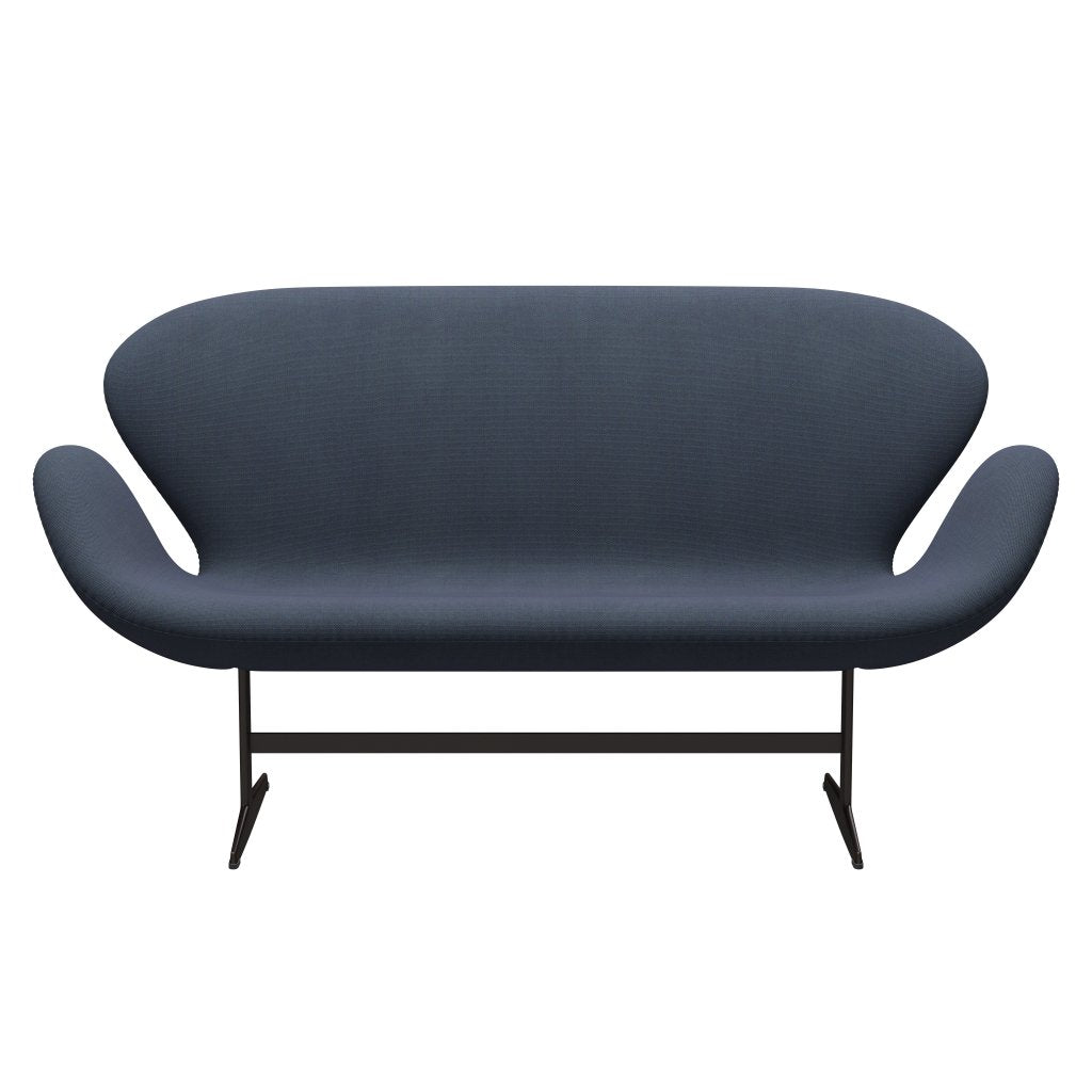 [product_category]-Fritz Hansen Swan Sofa 2 Seater, Brown Bronze/Steelcut Trio Olive Green/Turquoise-Fritz Hansen-3321-STR883-BBBASE-FRI-1