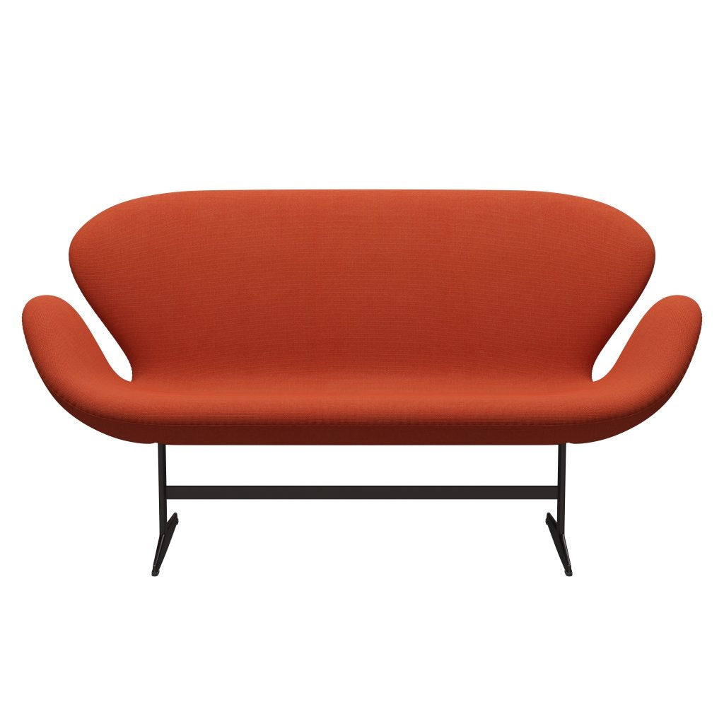 [product_category]-Fritz Hansen Swan Sofa 2 Seater, Brown Bronze/Steelcut Trio Orange-Fritz Hansen-3321-STR533-BBBASE-FRI-1