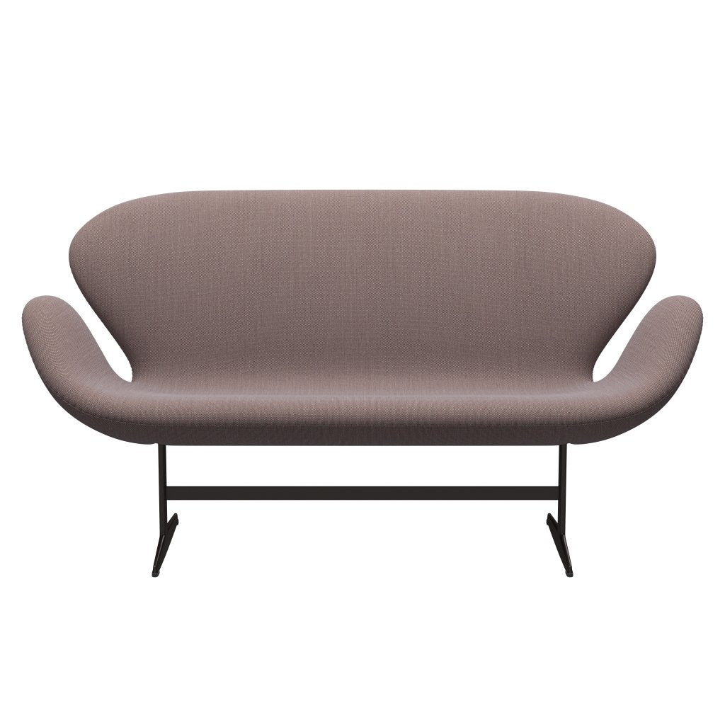 [product_category]-Fritz Hansen Swan Sofa 2 Seater, Brown Bronze/Steelcut Trio Orange/Light Grey/Black-Fritz Hansen-3321-STR416-BBBASE-FRI-1