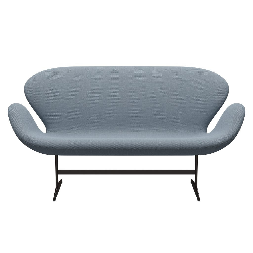 [product_category]-Fritz Hansen Swan Sofa 2 Seater, Brown Bronze/Steelcut Trio Pastel Blue-Fritz Hansen-3321-STR713-BBBASE-FRI-1