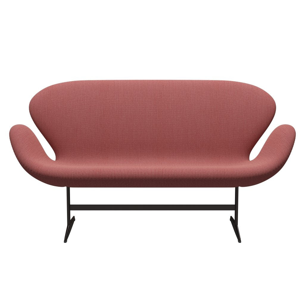 [product_category]-Fritz Hansen Swan Sofa 2 Seater, Brown Bronze/Steelcut Trio Pink/Red/Black-Fritz Hansen-3321-STR636-BBBASE-FRI-1