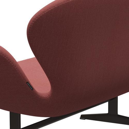[product_category]-Fritz Hansen Swan Sofa 2 Seater, Brown Bronze/Steelcut Trio Pink/Red/Black-Fritz Hansen-3321-STR636-BBBASE-FRI-5