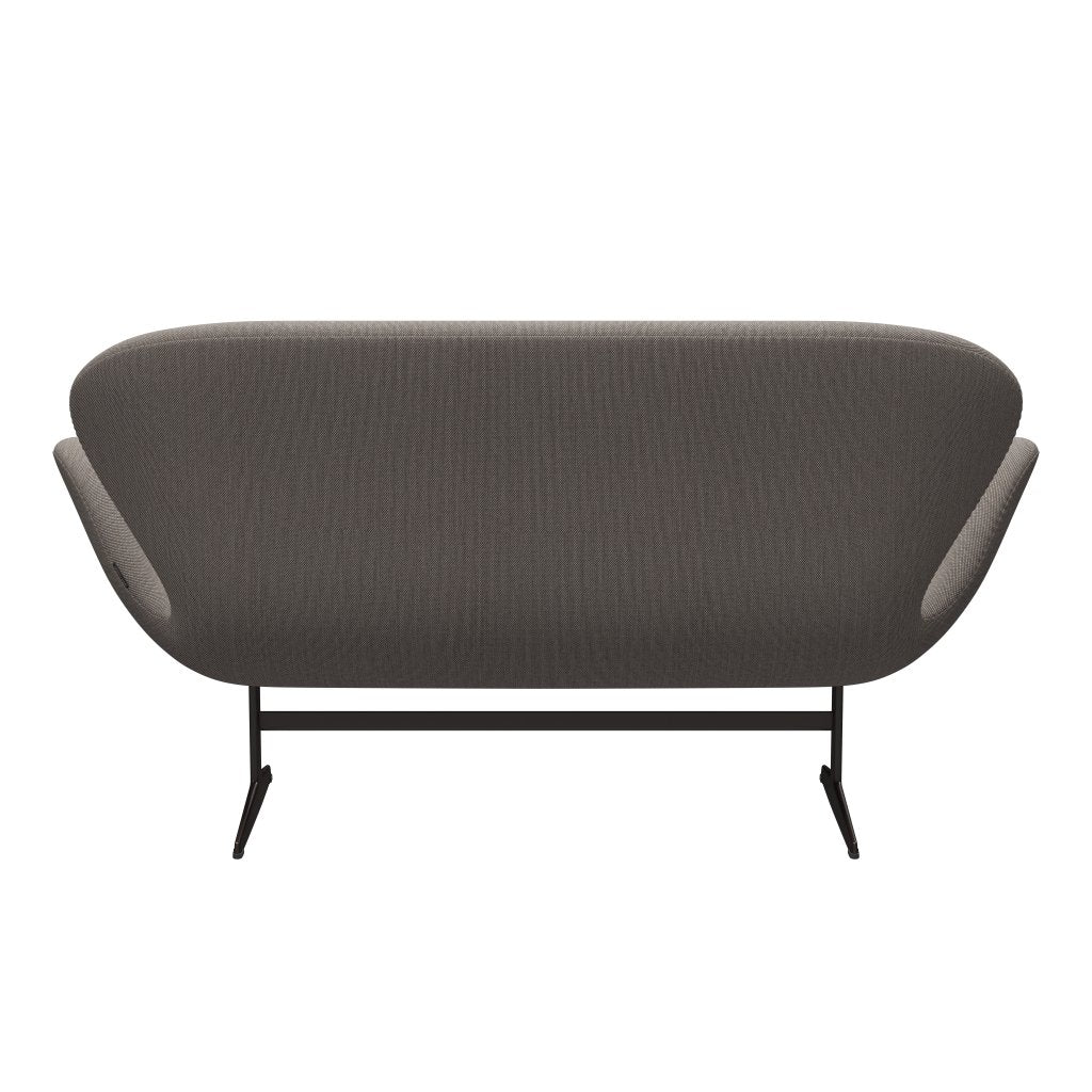 [product_category]-Fritz Hansen Swan Sofa 2 Seater, Brown Bronze/Steelcut Trio Pink/White/Black-Fritz Hansen-3321-STR616-BBBASE-FRI-4
