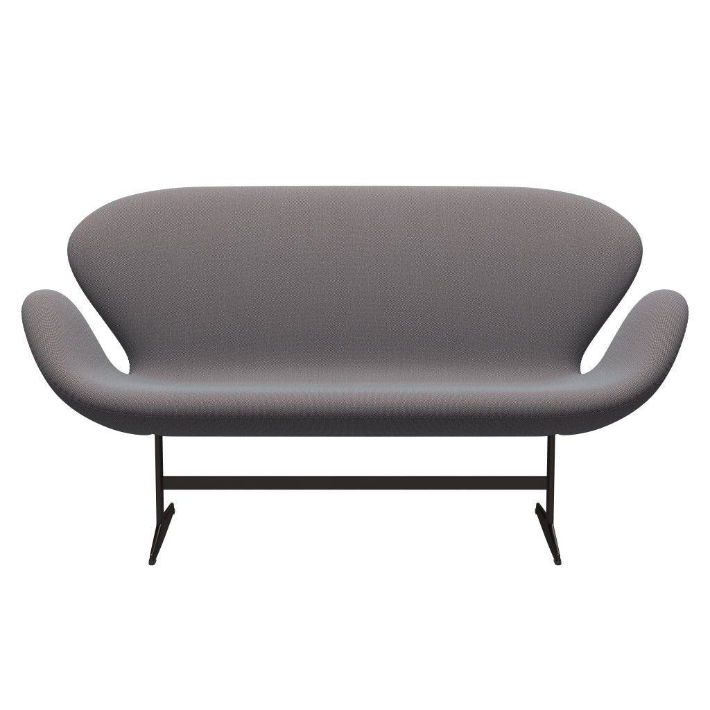 [product_category]-Fritz Hansen Swan Sofa 2 Seater, Brown Bronze/Steelcut Trio Soft Blue/Brown/Black-Fritz Hansen-3321-STR336-BBBASE-FRI-1