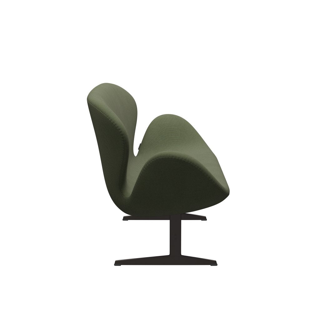 [product_category]-Fritz Hansen Swan Sofa 2 Seater, Brown Bronze/Steelcut Trio Soft Green-Fritz Hansen-3321-STR946-BBBASE-FRI-3