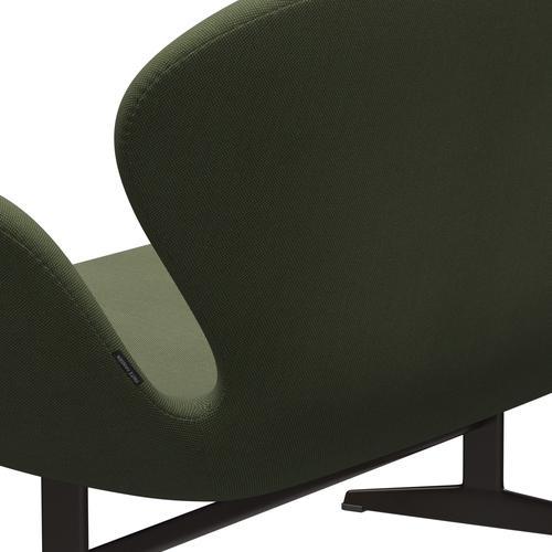 [product_category]-Fritz Hansen Swan Sofa 2 Seater, Brown Bronze/Steelcut Trio Soft Green-Fritz Hansen-3321-STR946-BBBASE-FRI-5