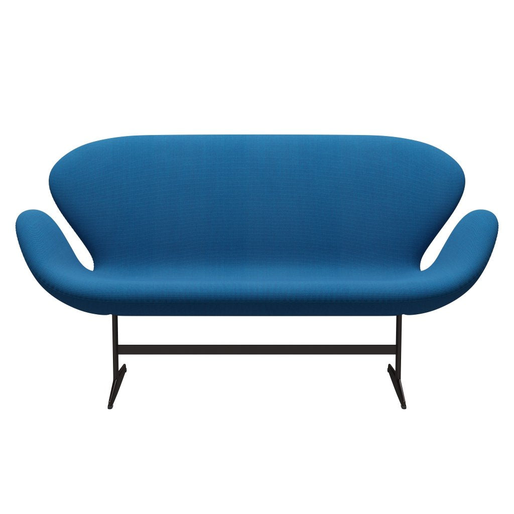 [product_category]-Fritz Hansen Swan Sofa 2 Seater, Brown Bronze/Steelcut Trio Turquoise/Blue-Fritz Hansen-3321-STR865-BBBASE-FRI-1