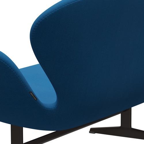 [product_category]-Fritz Hansen Swan Sofa 2 Seater, Brown Bronze/Steelcut Trio Turquoise/Blue-Fritz Hansen-3321-STR865-BBBASE-FRI-5