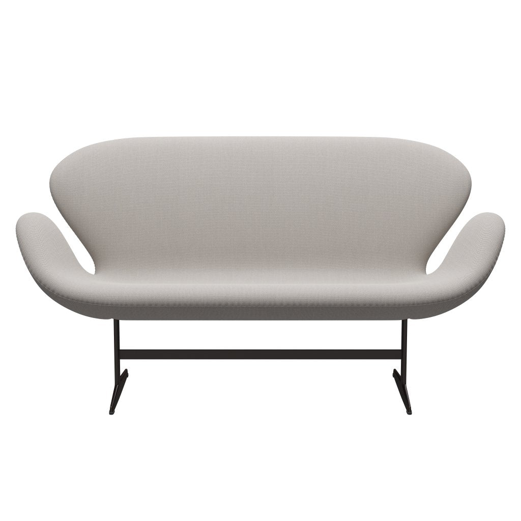 [product_category]-Fritz Hansen Swan Sofa 2 Seater, Brown Bronze/Steelcut Trio White & Grey-Fritz Hansen-3321-STR205-BBBASE-FRI-1