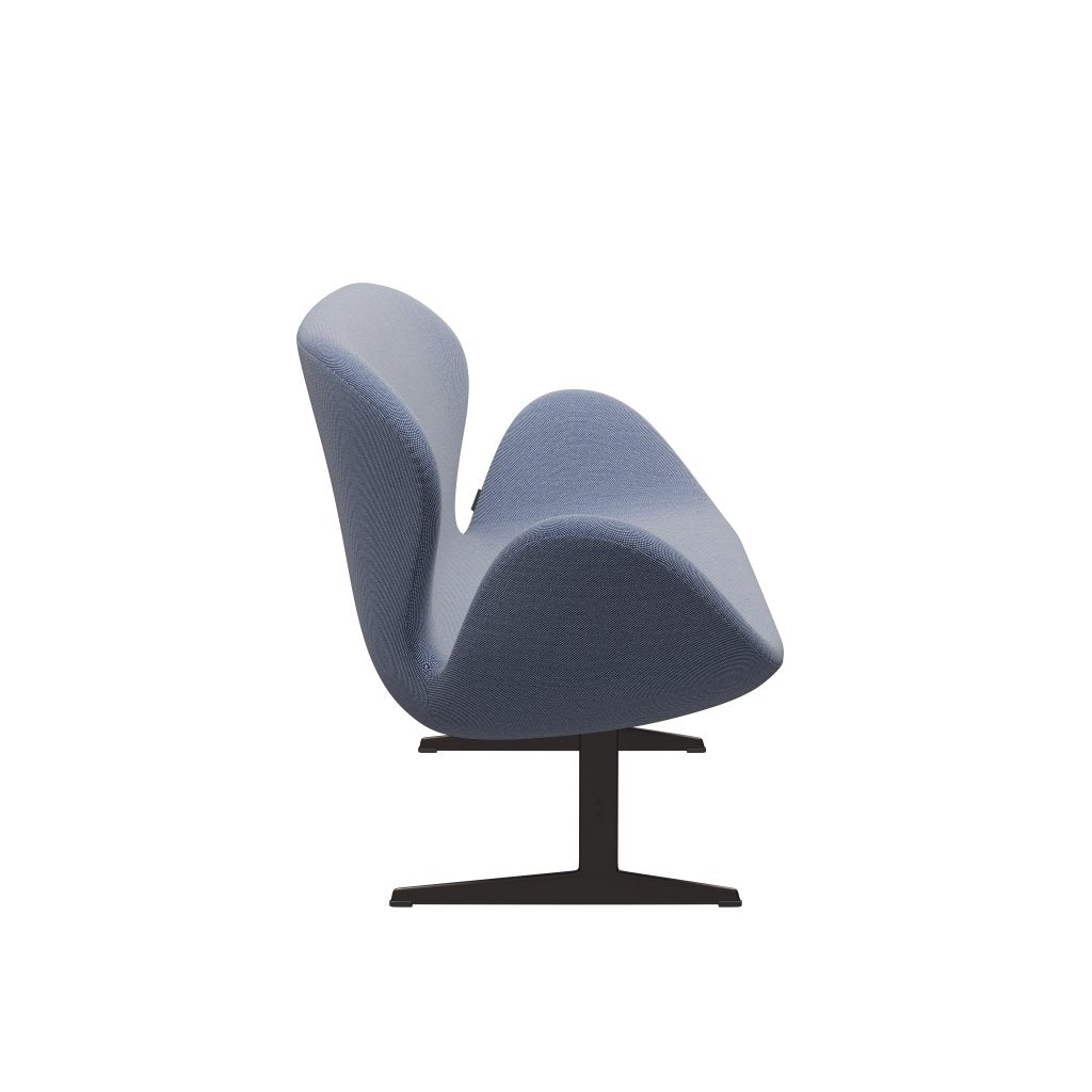 [product_category]-Fritz Hansen Swan Sofa 2 Seater, Brown Bronze/Steelcut Trio White/Blue-Fritz Hansen-3321-STR716-BBBASE-FRI-3