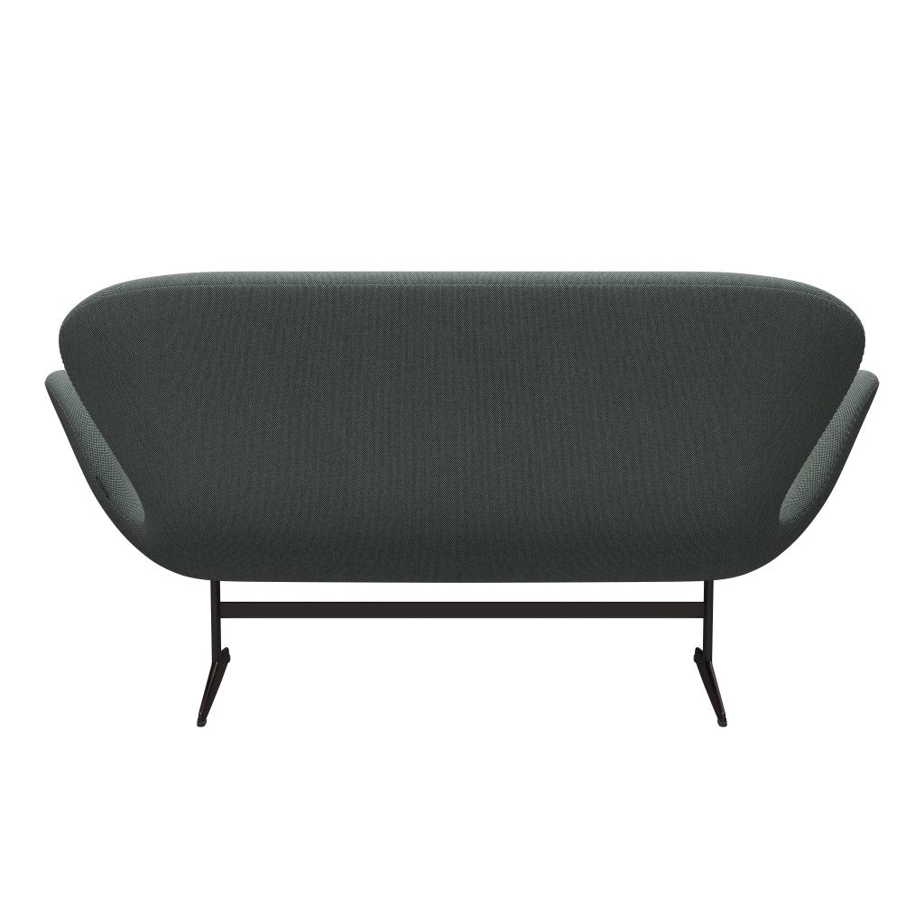[product_category]-Fritz Hansen Swan Sofa 2 Seater, Brown Bronze/Steelcut Trio White/Dark Green-Fritz Hansen-3321-STR916-BBBASE-FRI-4