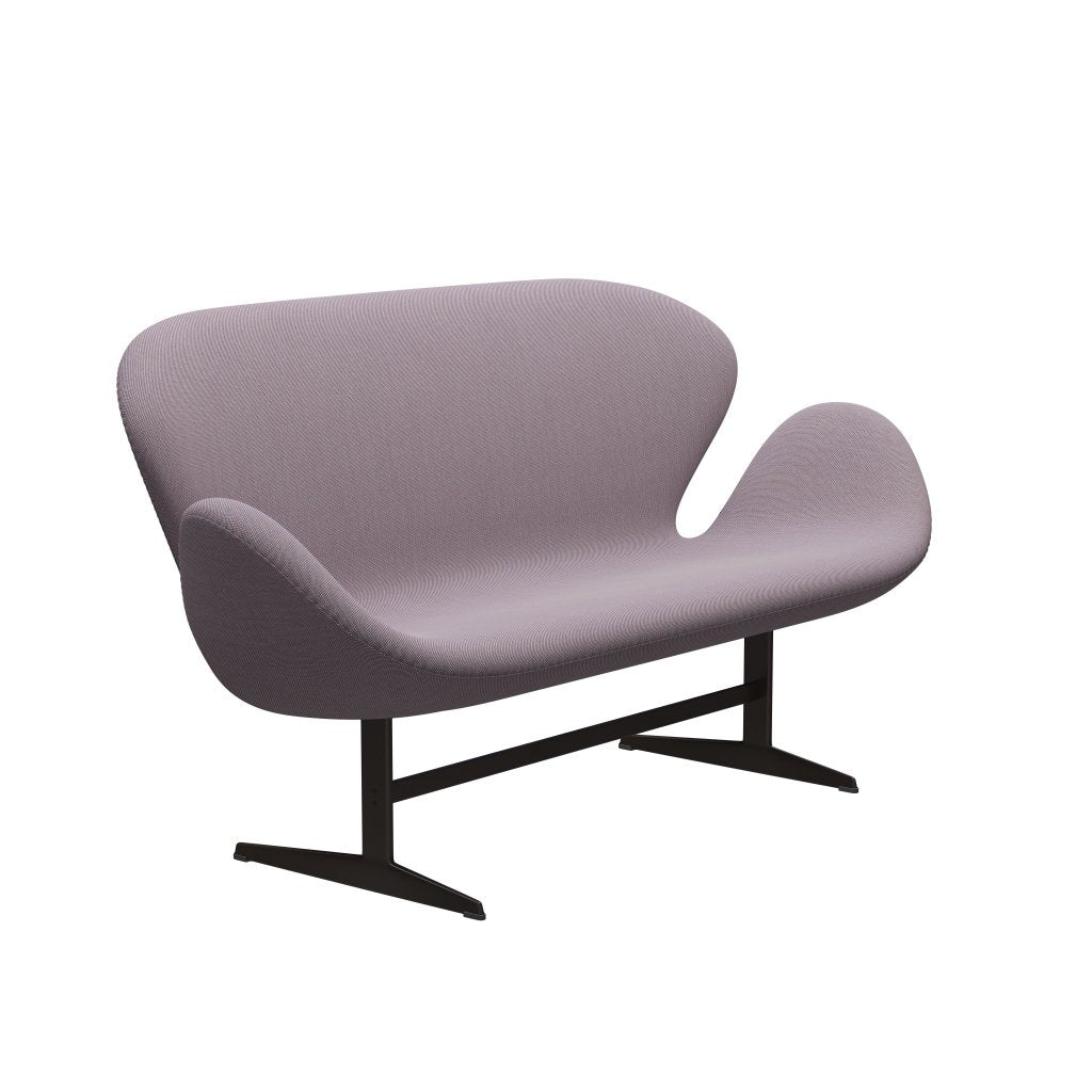 [product_category]-Fritz Hansen Swan Sofa 2 Seater, Brown Bronze/Steelcut Trio White/Violet-Fritz Hansen-3321-STR806-BBBASE-FRI-2