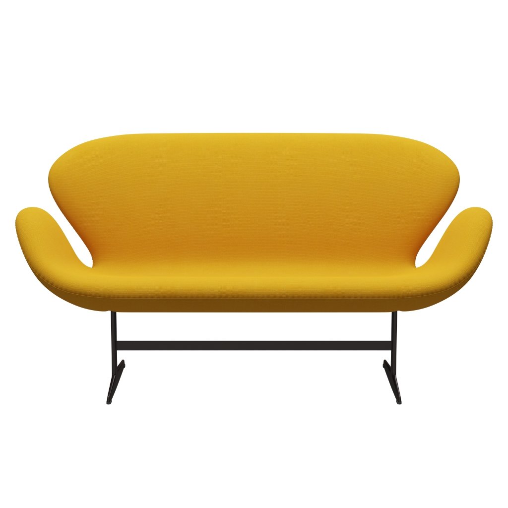[product_category]-Fritz Hansen Swan Sofa 2 Seater, Brown Bronze/Steelcut Trio Yellow-Fritz Hansen-3321-STR446-BBBASE-FRI-1