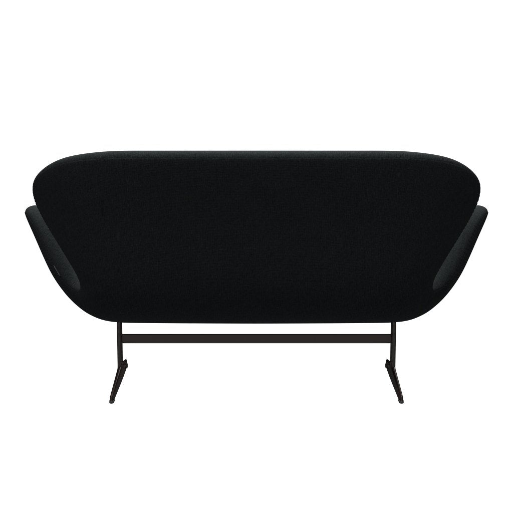 [product_category]-Fritz Hansen Swan Sofa 2 Seater, Brown Bronze/Sunniva Black/Dark Grey-Fritz Hansen-3321-SV183-BBBASE-FRI-4