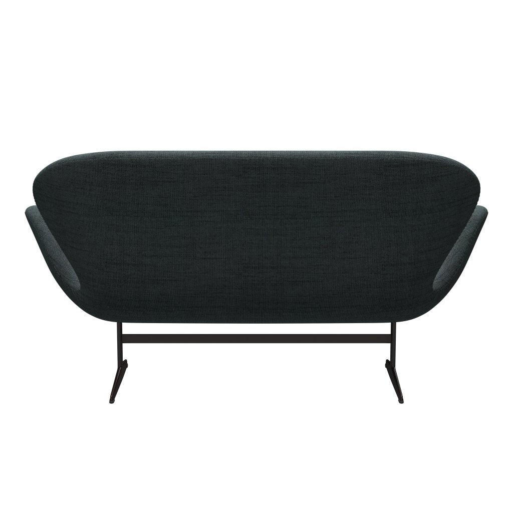 [product_category]-Fritz Hansen Swan Sofa 2 Seater, Brown Bronze/Sunniva Black/Light Blue-Fritz Hansen-3321-SV763-BBBASE-FRI-4