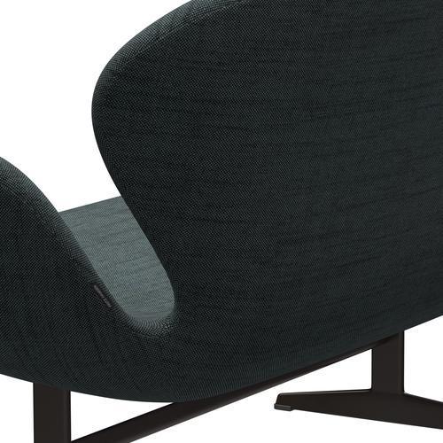 [product_category]-Fritz Hansen Swan Sofa 2 Seater, Brown Bronze/Sunniva Black/Light Blue-Fritz Hansen-3321-SV763-BBBASE-FRI-5