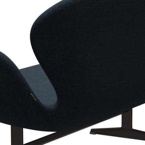 [product_category]-Fritz Hansen Swan Sofa 2 Seater, Brown Bronze/Sunniva Black/Navy-Fritz Hansen-3321-SV783-BBBASE-FRI-5