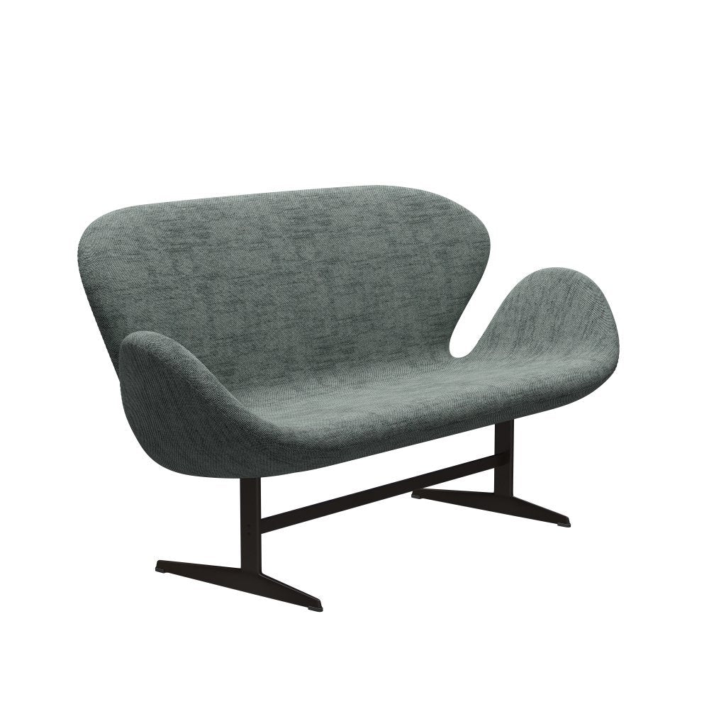 [product_category]-Fritz Hansen Swan Sofa 2 Seater, Brown Bronze/Sunniva Black/White-Fritz Hansen-3321-SV163-BBBASE-FRI-1