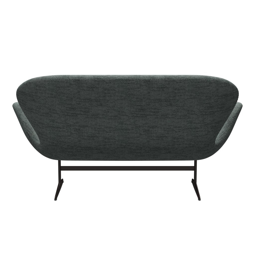 [product_category]-Fritz Hansen Swan Sofa 2 Seater, Brown Bronze/Sunniva Black/White-Fritz Hansen-3321-SV163-BBBASE-FRI-3