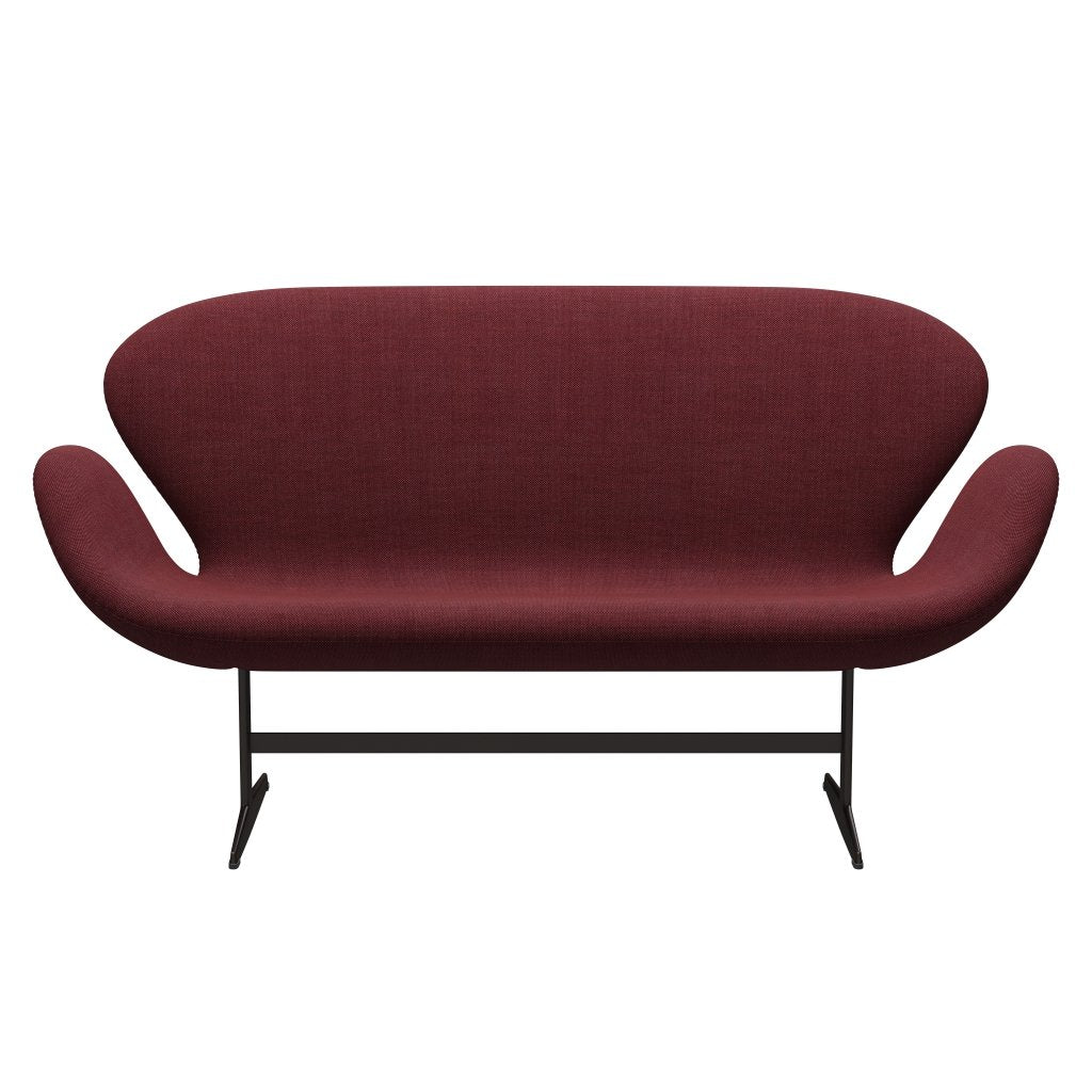 [product_category]-Fritz Hansen Swan Sofa 2 Seater, Brown Bronze/Sunniva Burgundy-Fritz Hansen-3321-SV662-BBBASE-FRI-1