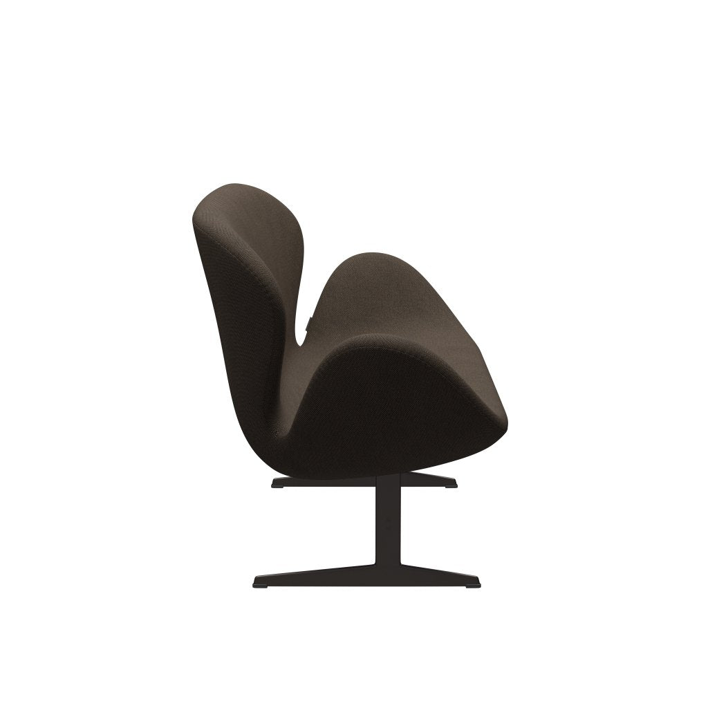 [product_category]-Fritz Hansen Swan Sofa 2 Seater, Brown Bronze/Sunniva Chocolate/Black-Fritz Hansen-3321-SV383-BBBASE-FRI-3