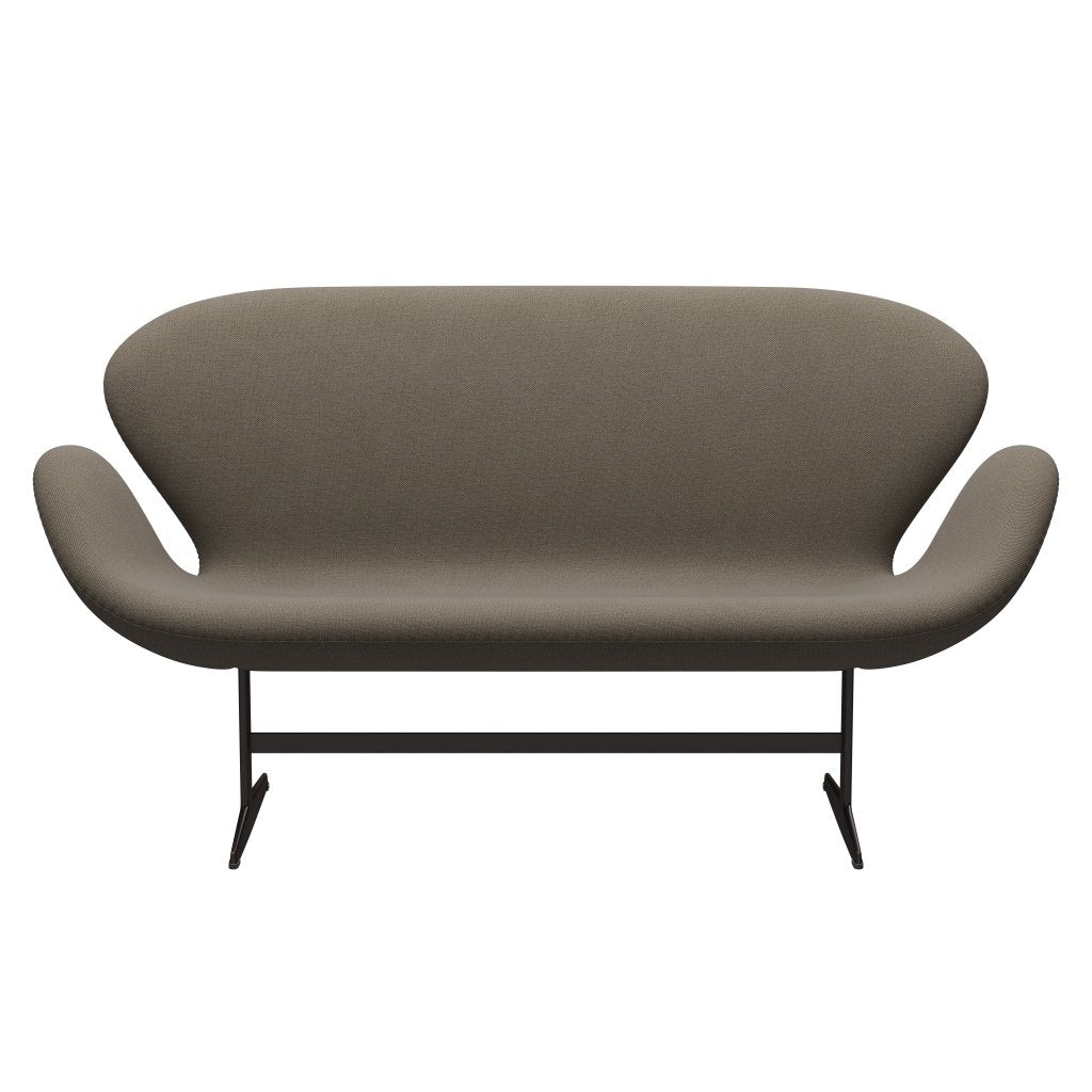 [product_category]-Fritz Hansen Swan Sofa 2 Seater, Brown Bronze/Sunniva Chocolate/Light Grey-Fritz Hansen-3321-SV353-BBBASE-FRI-1