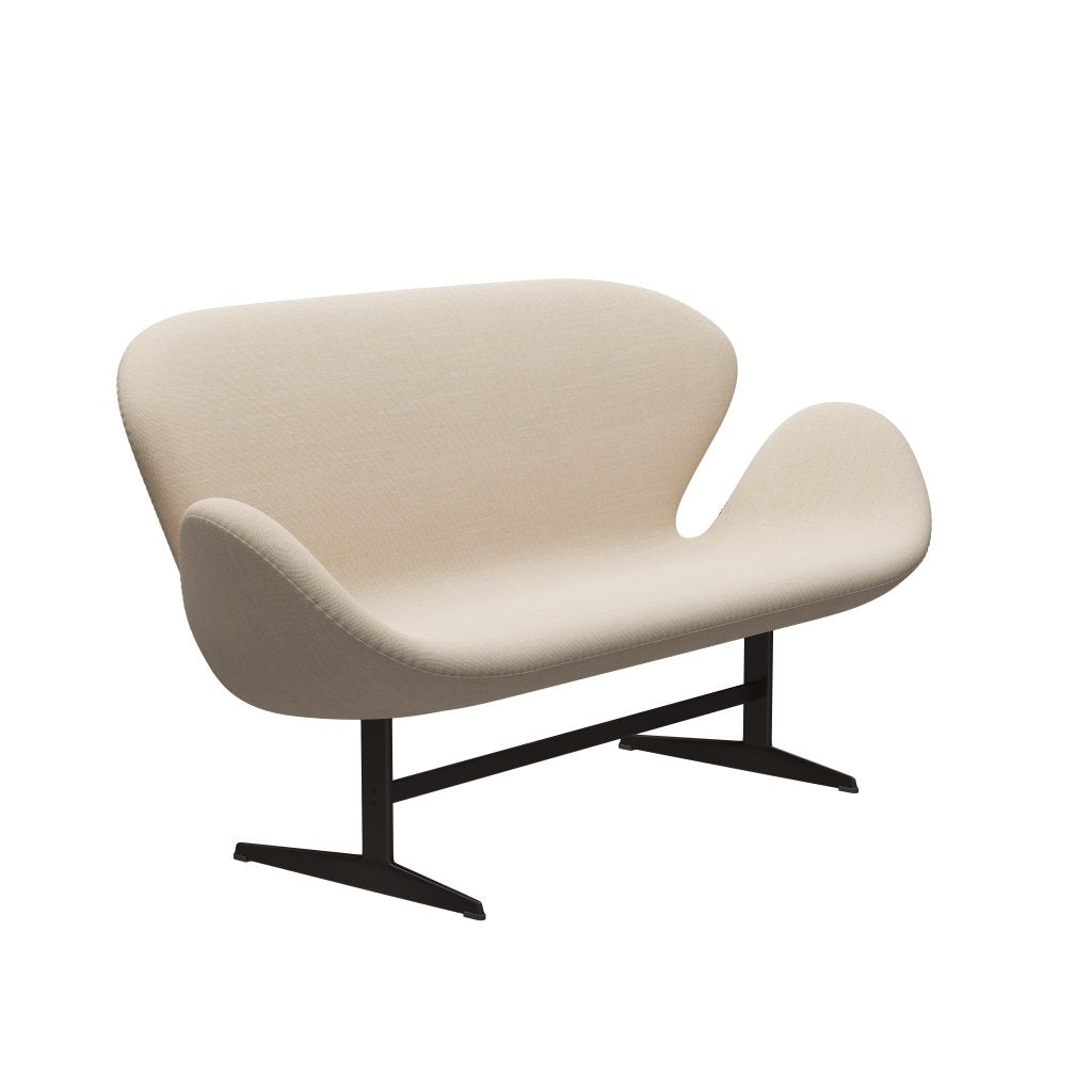 [product_category]-Fritz Hansen Swan Sofa 2 Seater, Brown Bronze/Sunniva Crème/Sand-Fritz Hansen-3321-SV423-BBBASE-FRI-2