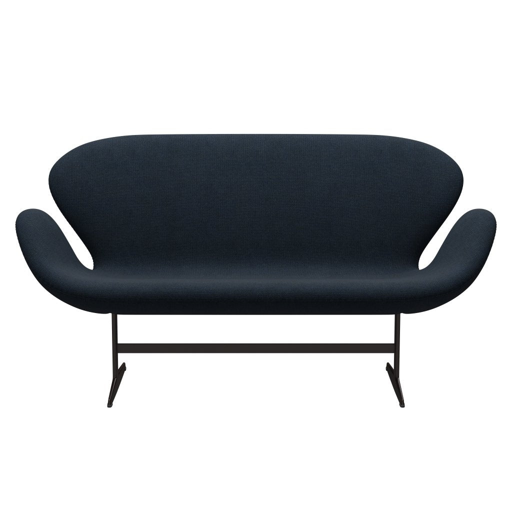[product_category]-Fritz Hansen Swan Sofa 2 Seater, Brown Bronze/Sunniva Dark Blue-Fritz Hansen-3321-SV192-BBBASE-FRI-1
