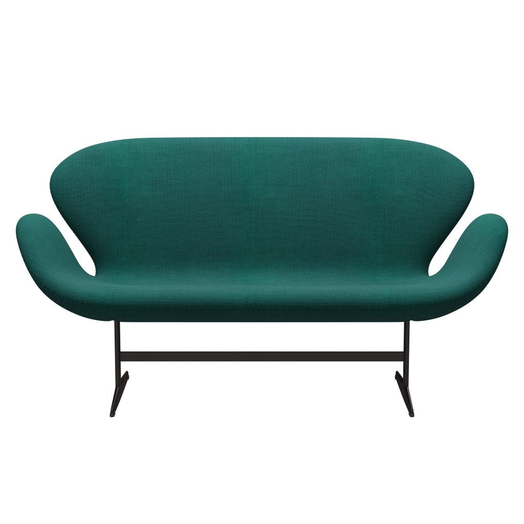 [product_category]-Fritz Hansen Swan Sofa 2 Seater, Brown Bronze/Sunniva Green-Fritz Hansen-3321-SV953-BBBASE-FRI-1