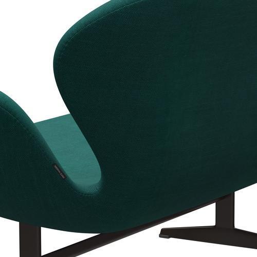 [product_category]-Fritz Hansen Swan Sofa 2 Seater, Brown Bronze/Sunniva Green-Fritz Hansen-3321-SV953-BBBASE-FRI-5