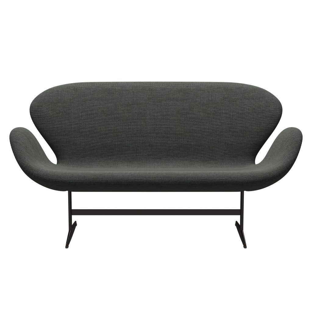 [product_category]-Fritz Hansen Swan Sofa 2 Seater, Brown Bronze/Sunniva Light Grey/Dark Grey-Fritz Hansen-3321-SV173-BBBASE-FRI-1