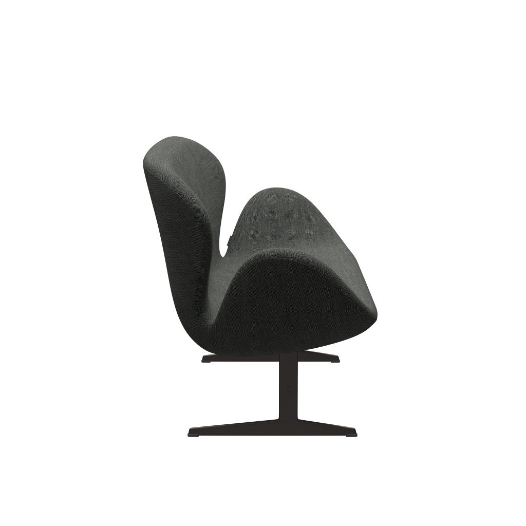 [product_category]-Fritz Hansen Swan Sofa 2 Seater, Brown Bronze/Sunniva Light Grey/Dark Grey-Fritz Hansen-3321-SV173-BBBASE-FRI-3