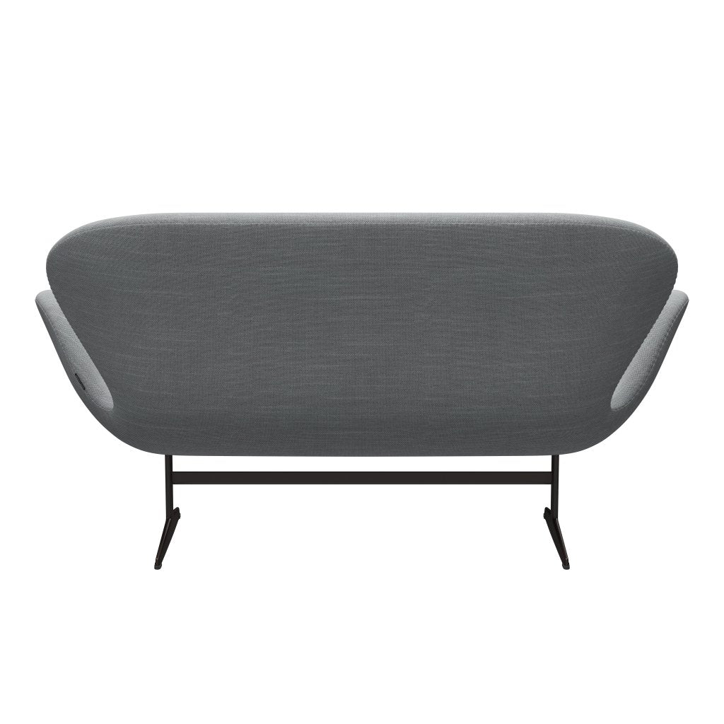 [product_category]-Fritz Hansen Swan Sofa 2 Seater, Brown Bronze/Sunniva Light Grey/Light Blue-Fritz Hansen-3321-SV133-BBBASE-FRI-4