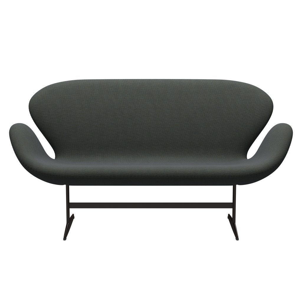 [product_category]-Fritz Hansen Swan Sofa 2 Seater, Brown Bronze/Sunniva Navy/Olive-Fritz Hansen-3321-SV773-BBBASE-FRI-1