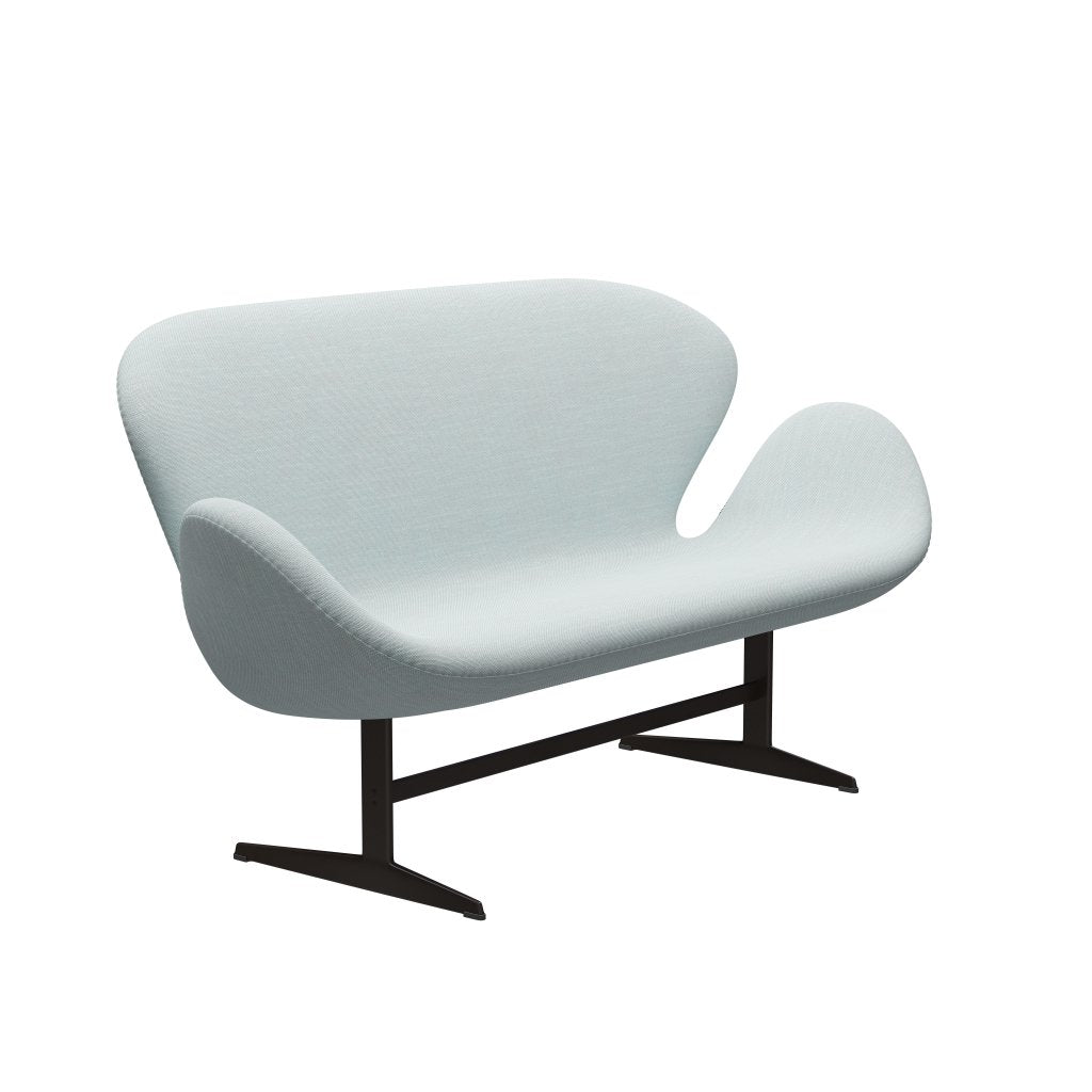 [product_category]-Fritz Hansen Swan Sofa 2 Seater, Brown Bronze/Sunniva White/Light Blue-Fritz Hansen-3321-SV723-BBBASE-FRI-2