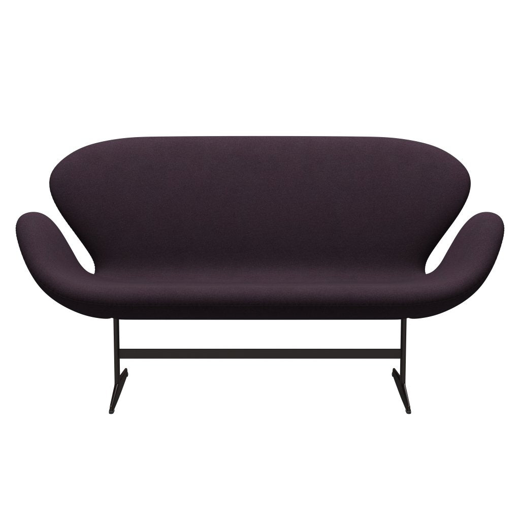 [product_category]-Fritz Hansen Swan Sofa 2 Seater, Brown Bronze/Tonus Aubergine-Fritz Hansen-3321-TON684-BBBASE-FRI-1