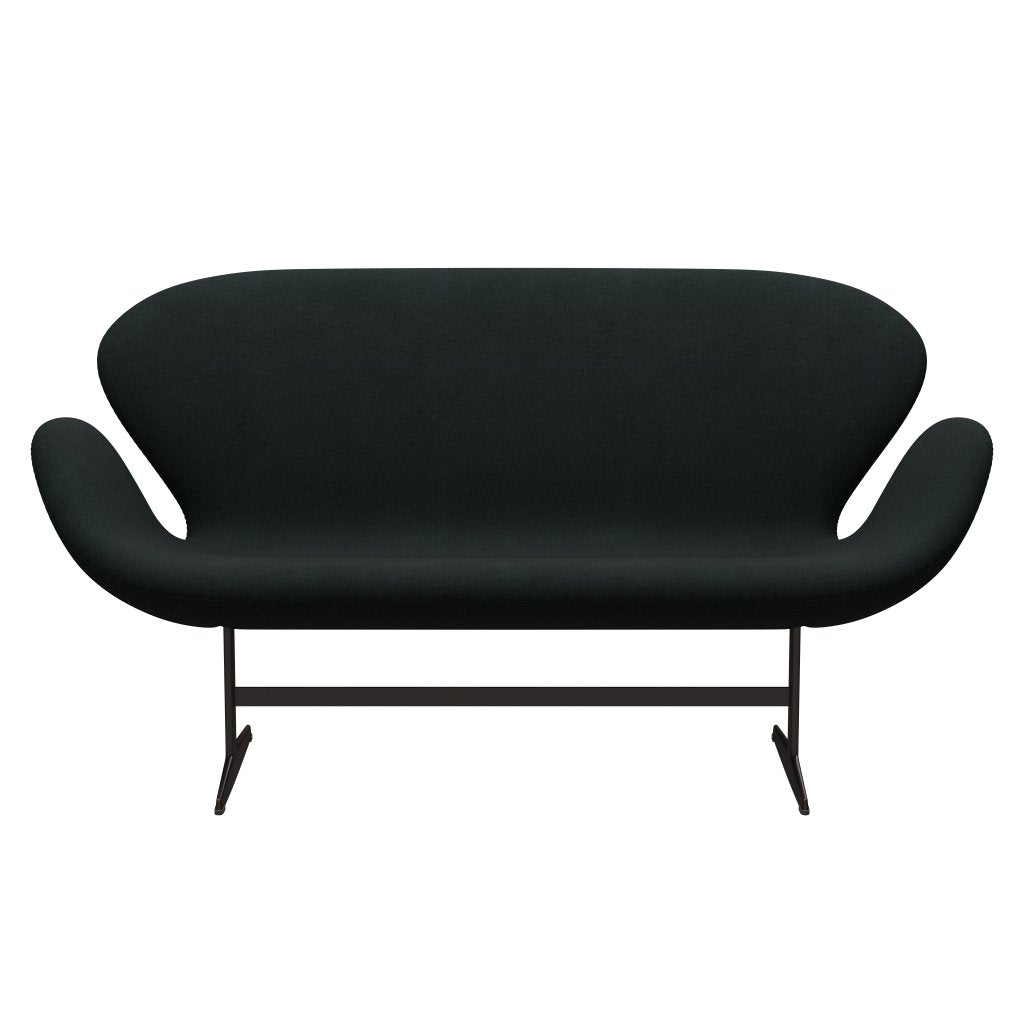 [product_category]-Fritz Hansen Swan Sofa 2 Seater, Brown Bronze/Tonus Black-Fritz Hansen-3321-TON128-BBBASE-FRI-1
