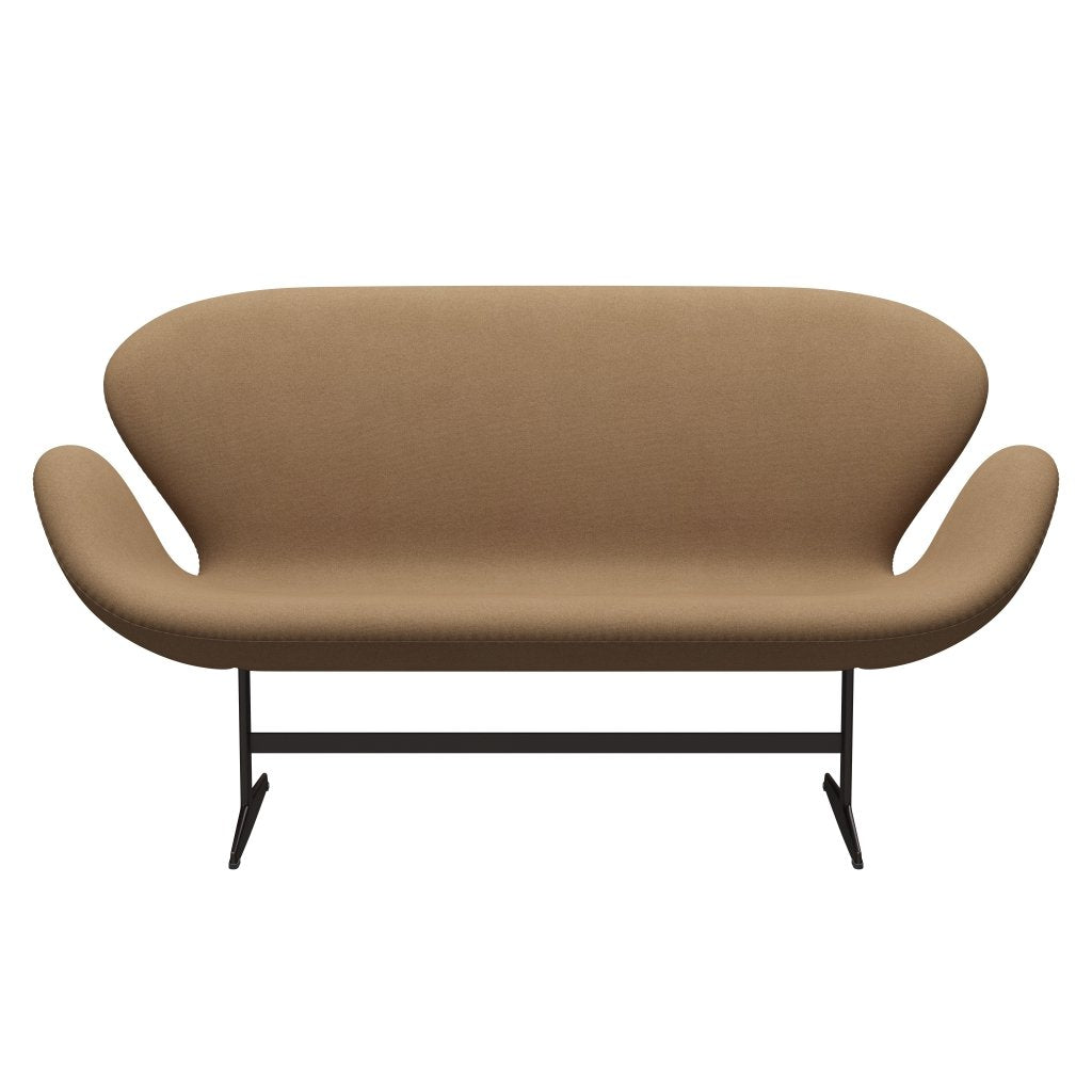 [product_category]-Fritz Hansen Swan Sofa 2 Seater, Brown Bronze/Tonus Camel-Fritz Hansen-3321-TON244-BBBASE-FRI-1