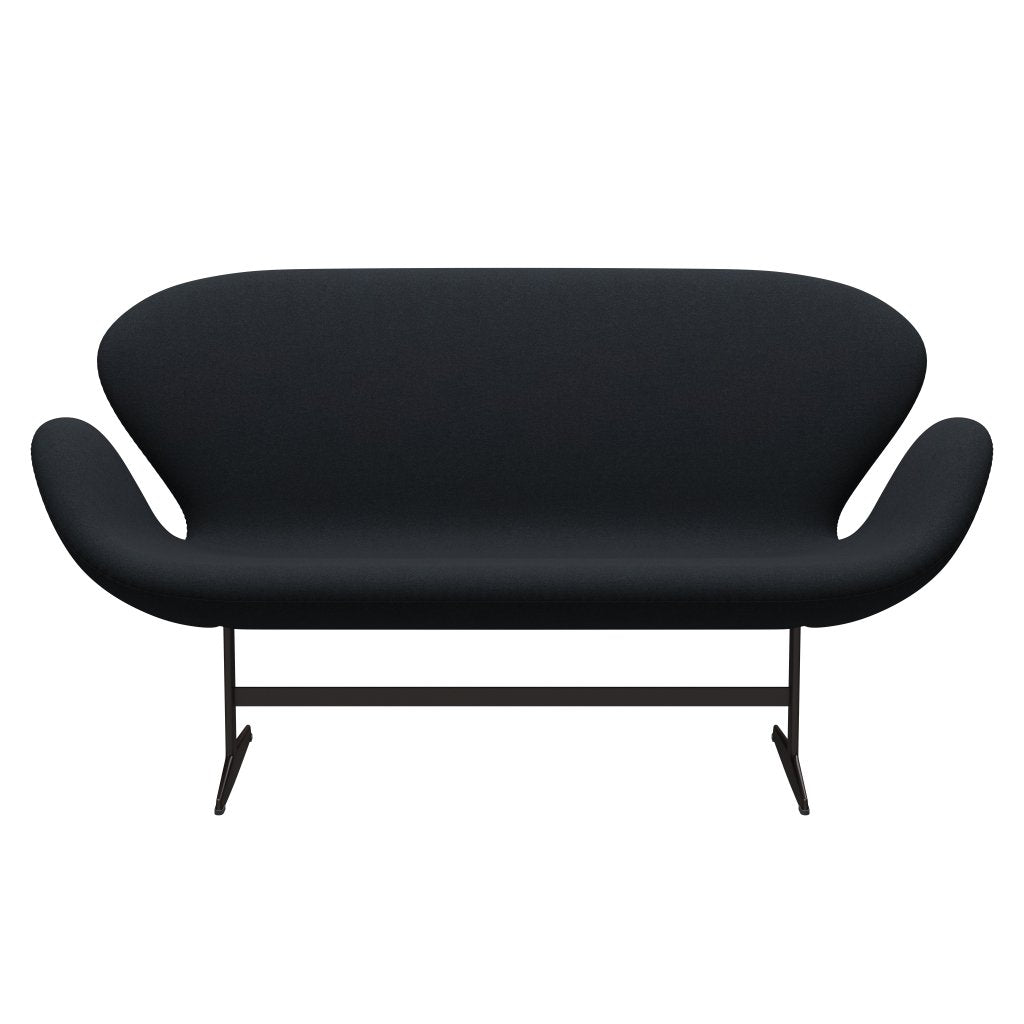 [product_category]-Fritz Hansen Swan Sofa 2 Seater, Brown Bronze/Tonus Dark Aubergine-Fritz Hansen-3321-TON690-BBBASE-FRI-1