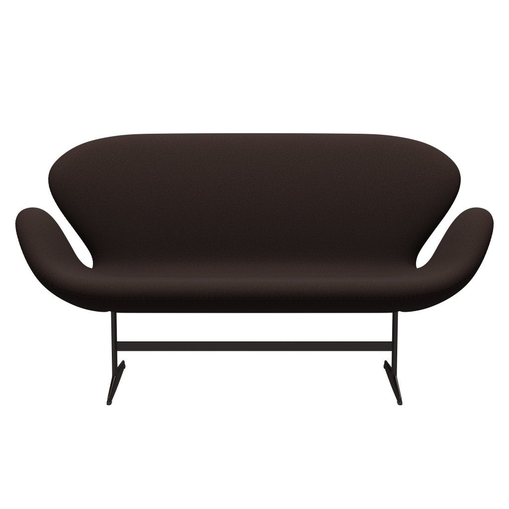 [product_category]-Fritz Hansen Swan Sofa 2 Seater, Brown Bronze/Tonus Dark Brown-Fritz Hansen-3321-TON394-BBBASE-FRI-1