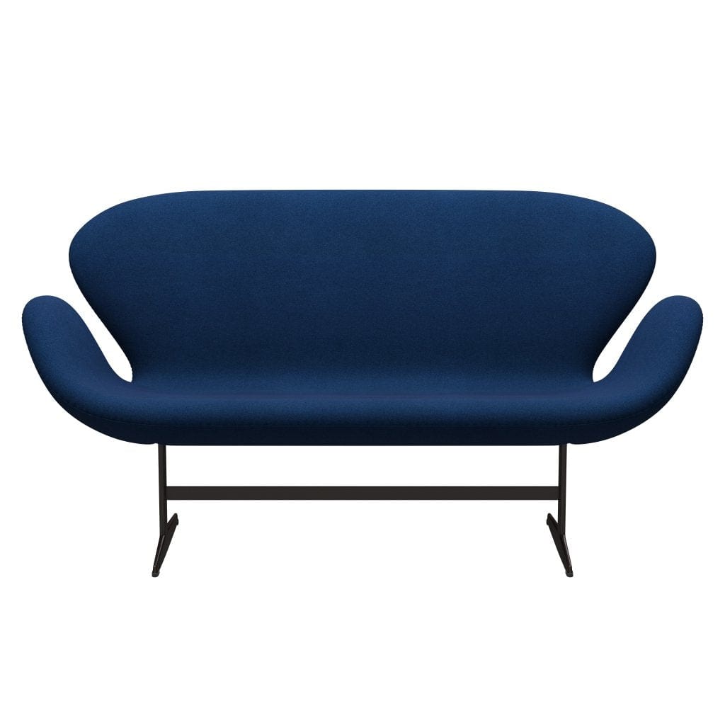 [product_category]-Fritz Hansen Swan Sofa 2 Seater, Brown Bronze/Tonus Dark Coral Blue-Fritz Hansen-3321-TON132-BBBASE-FRI-1